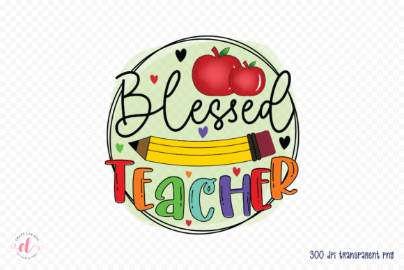Blessed Teacher: A Charming Sublimation Design PNG