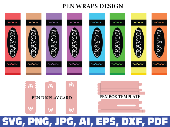 Crayon Glitter Pen Wraps: A Sparkle for Teachers