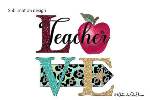 Love Teacher Apple Sublimation PNG: A Heartfelt Design