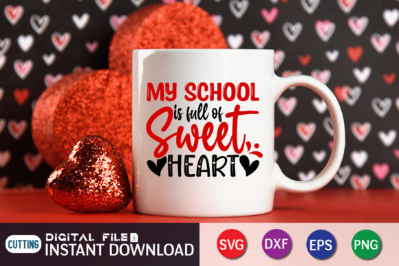 My School is Full of Sweet Heart Svg: A Charming Embroidery Design