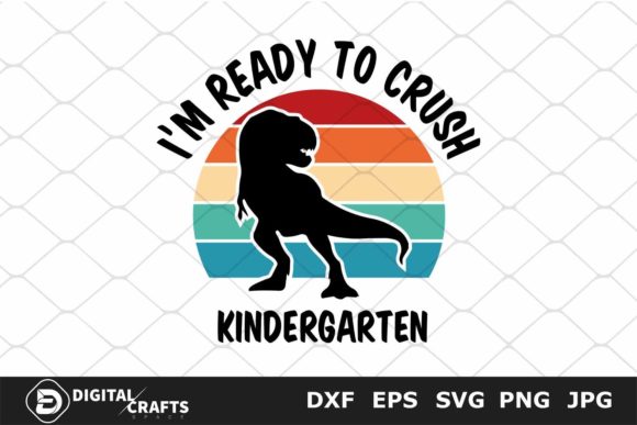 Ready to Crush Kindergarten: A Vibrant Embroidery Design