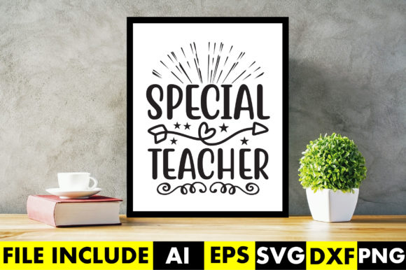 Special Teacher: A Heartfelt Embroidery Design