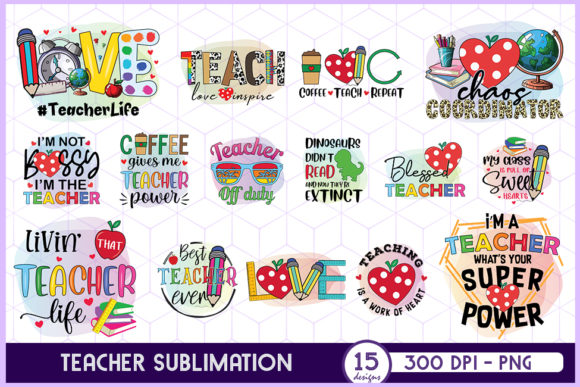 Teacher Sublimation Bundle: A Versatile Design Set