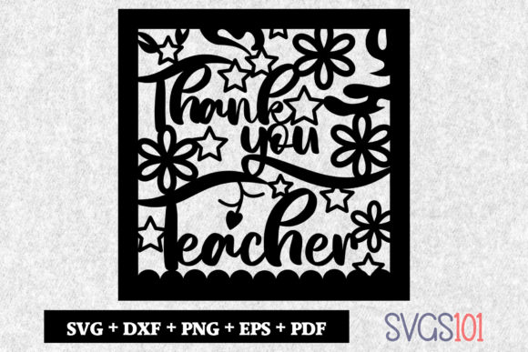 Thank You Teacher Mandala for Embroidery
